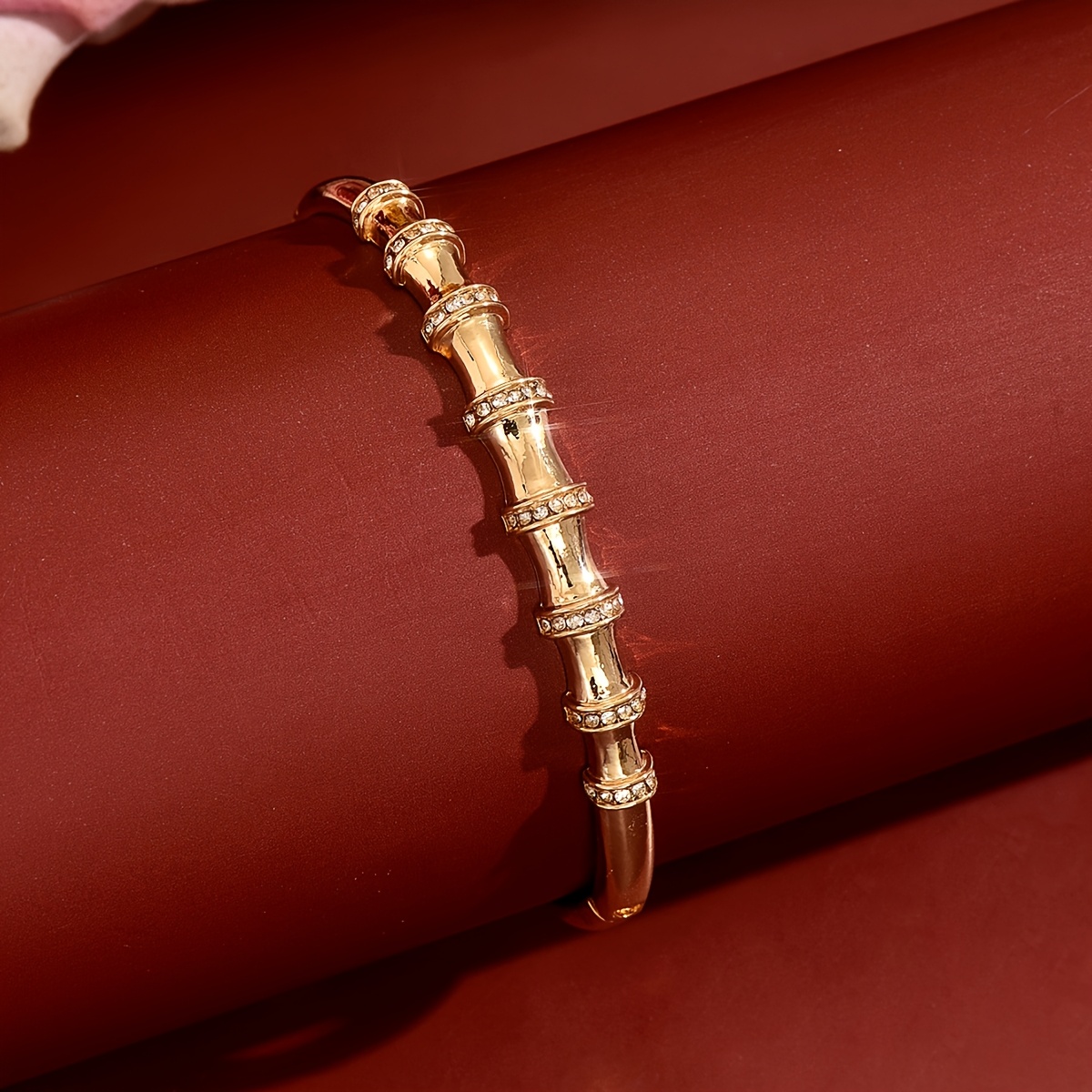 Women's Irregular Bamboo Joint Bangle Bracelet, Exquisite Design